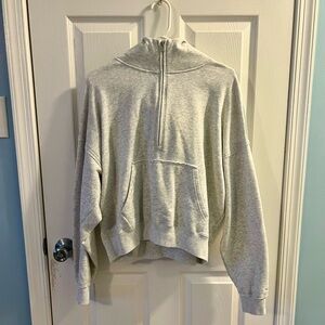 Hollister Half-Zip Hoodie (Heather Gray)